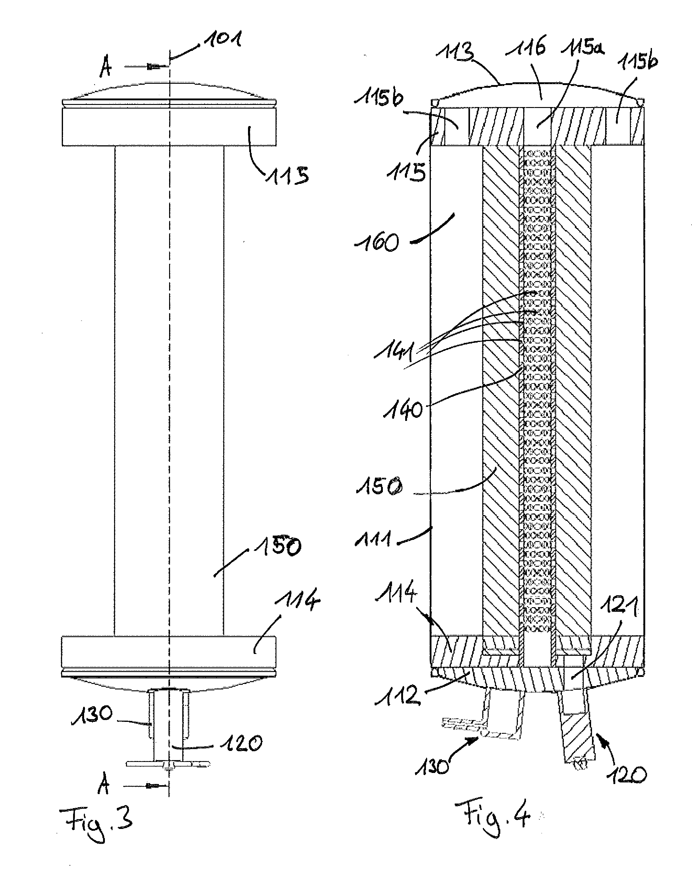Chemical oxygen generator with core channel tube for an emergency oxygen device
