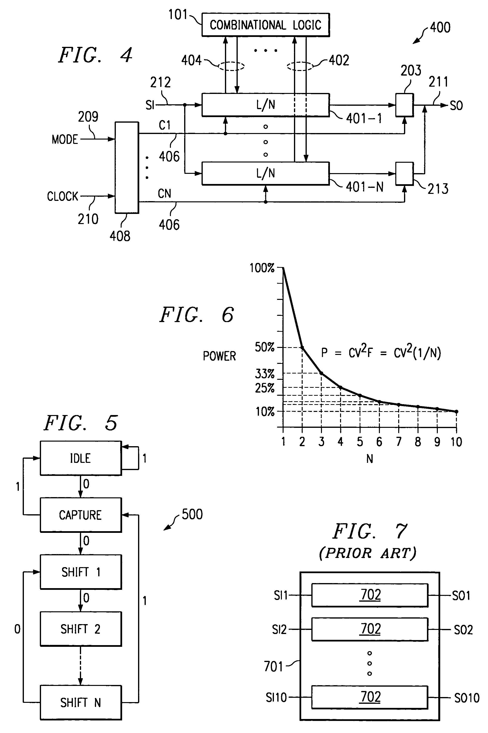 IC with separate scan paths and shift states