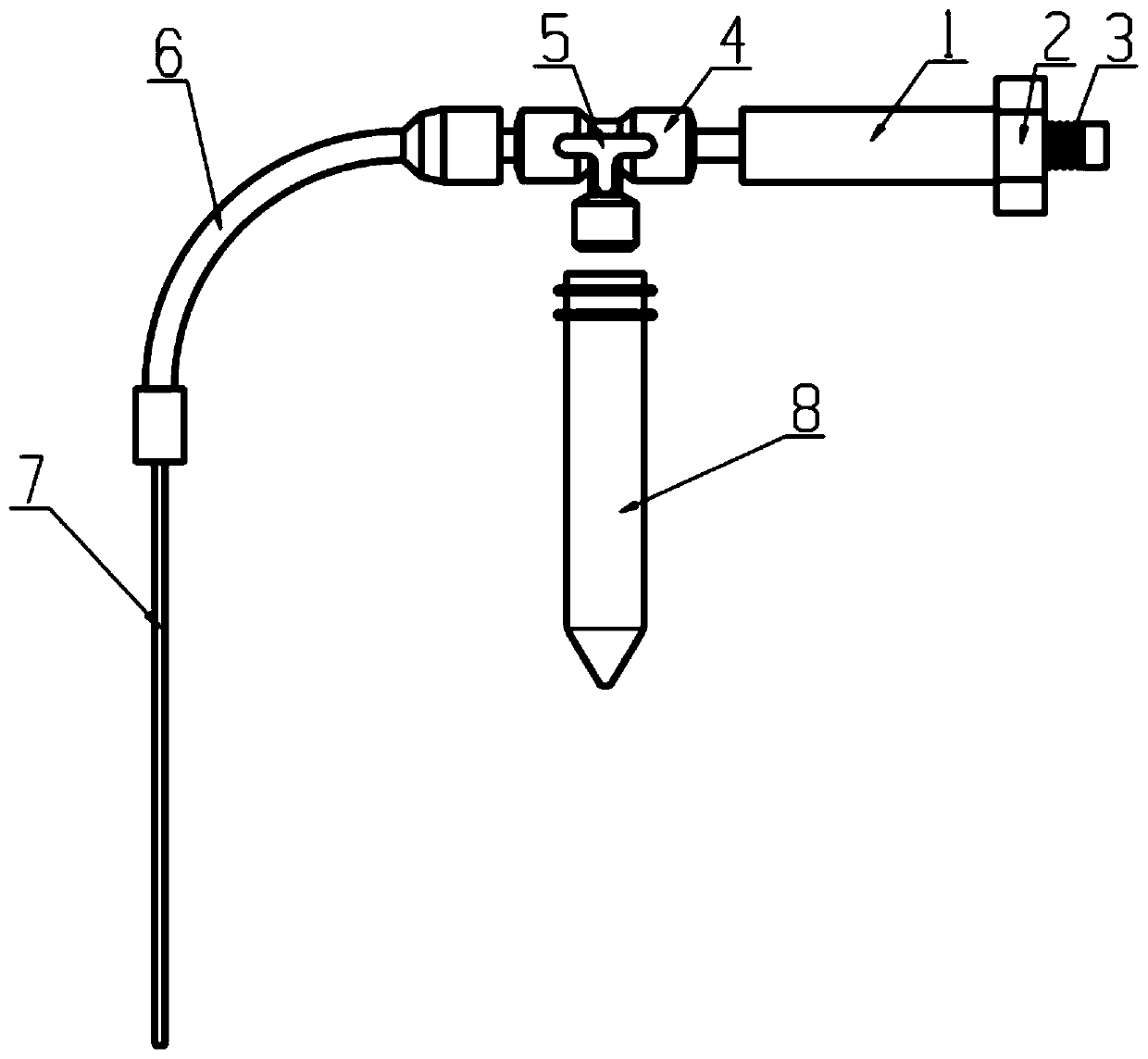 Liquid taking and separating device