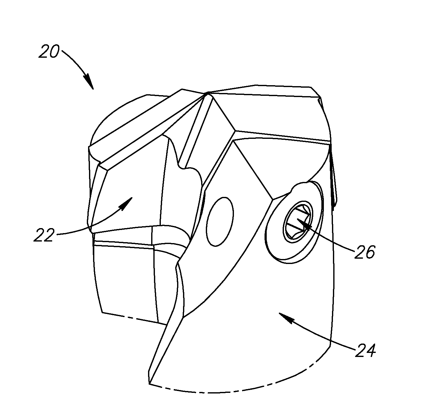 Cutting Tool Having Clamping Bolt Provided with Locking Portion and Cutting Insert Therefor