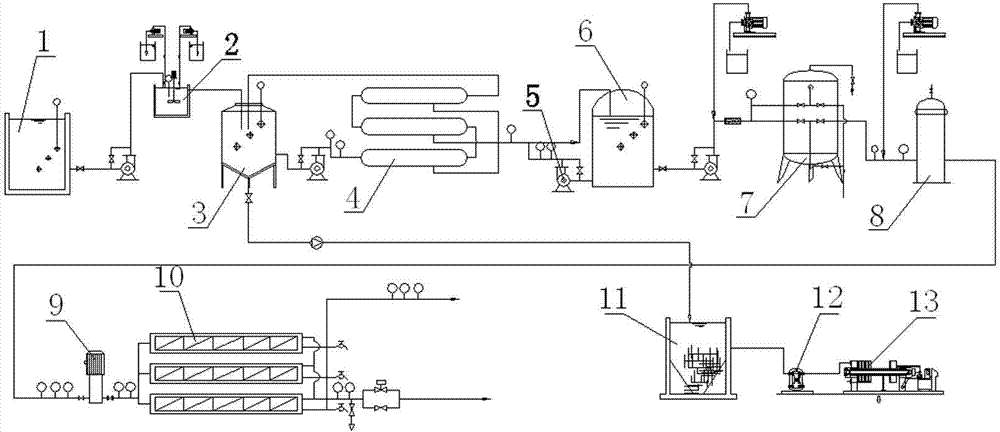 System for recovering heavy metals and recycling wastewater through treating metal wastewater by using tube type filter membrane method