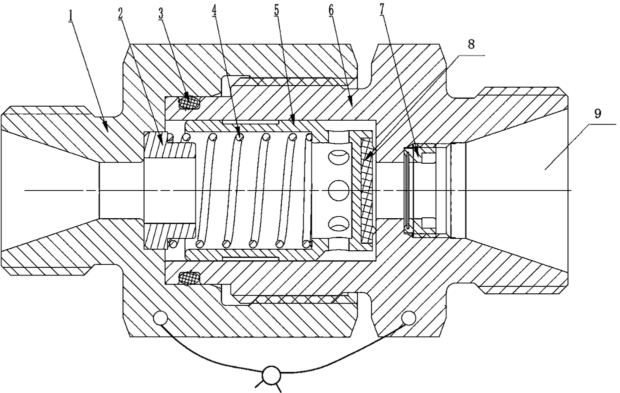 Valve sealing structure, valve body and low-pressure valve using sealing structure