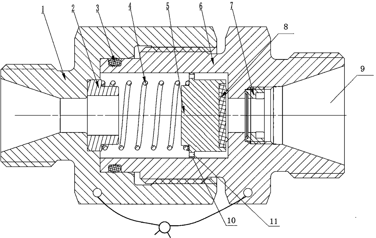 Valve sealing structure, valve body and low-pressure valve using sealing structure