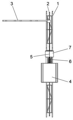 Civil engineering construction elevator convenient to build and with protective measures