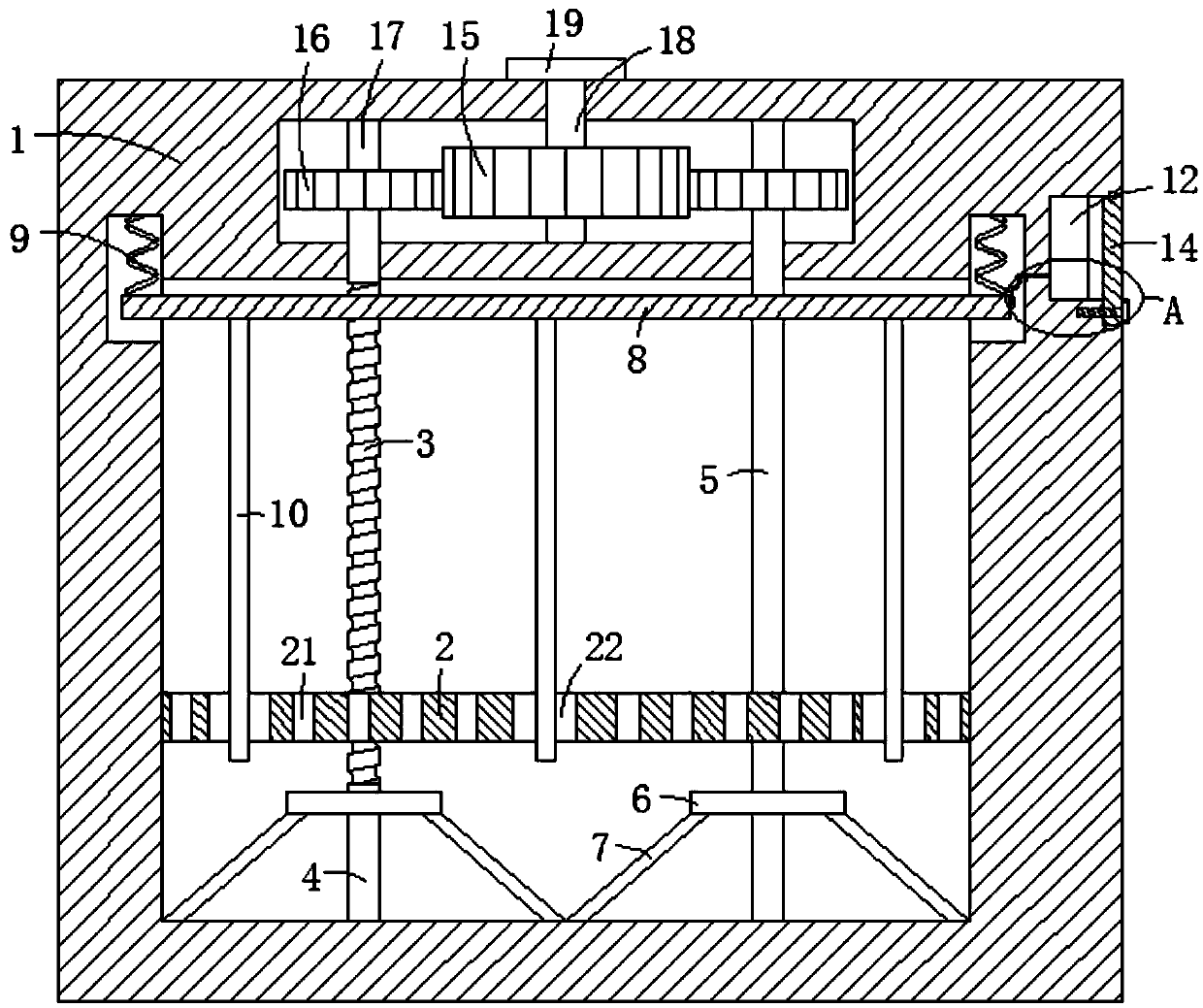 Anti-layering device for pure colloid storage battery