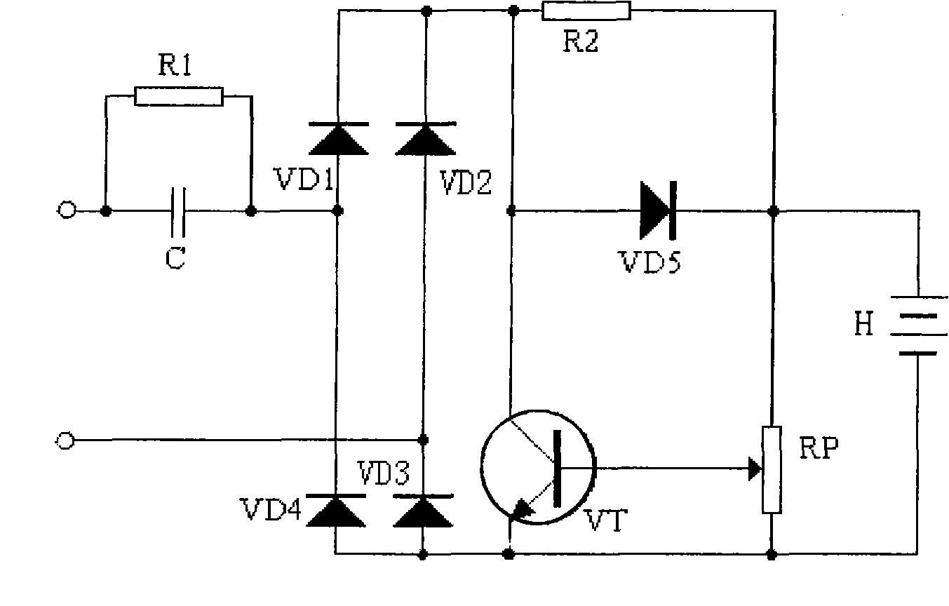 Automatic charger circuit for nickel-cadmium battery