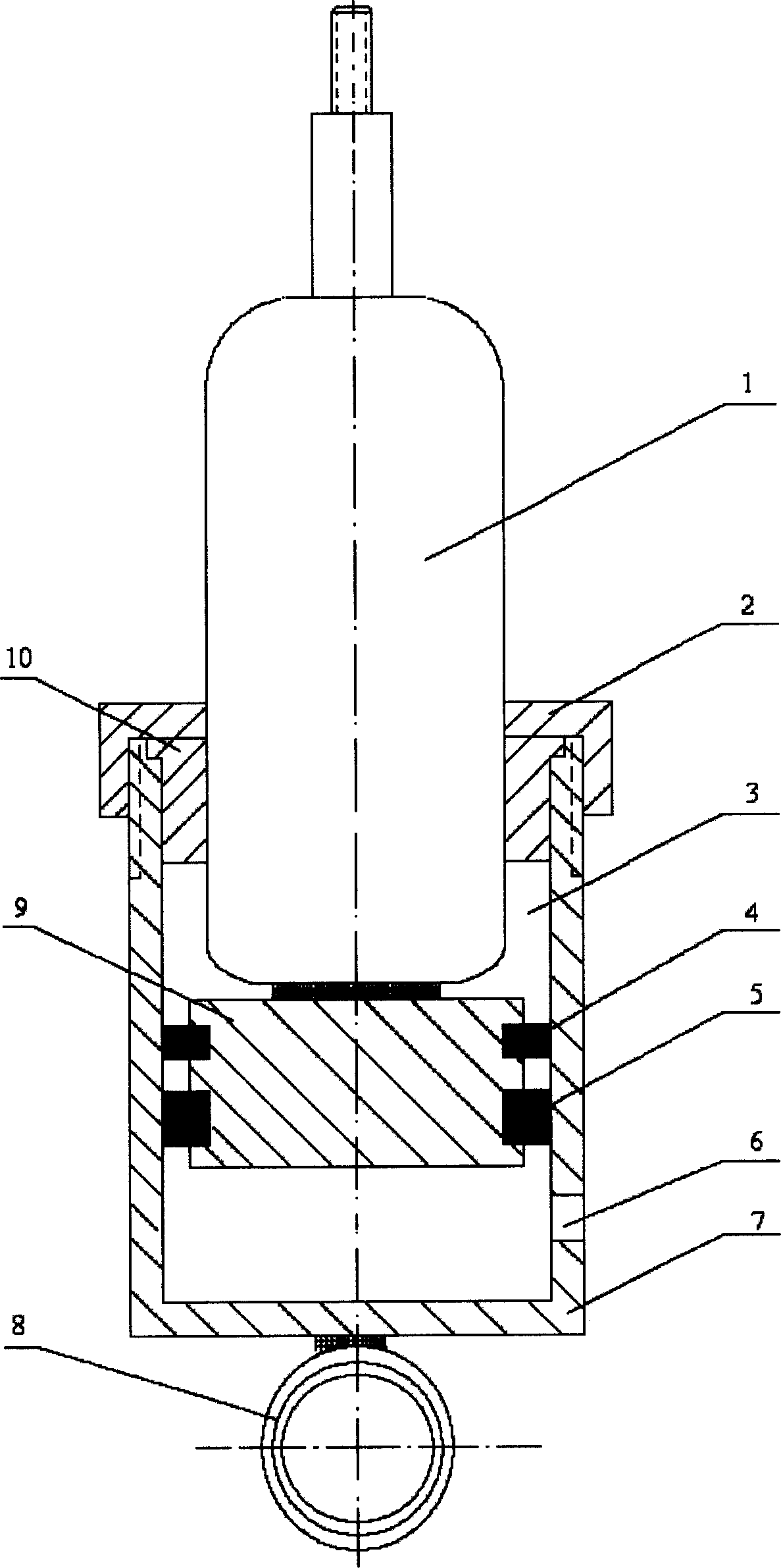 Electrically controlled suspension frame for automobile
