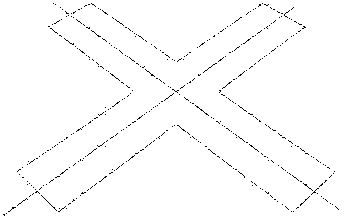 X-shaped bent colored ribbon and making method thereof