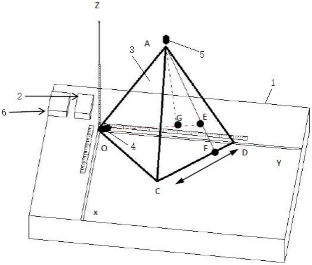 Triangular pyramid teaching aid