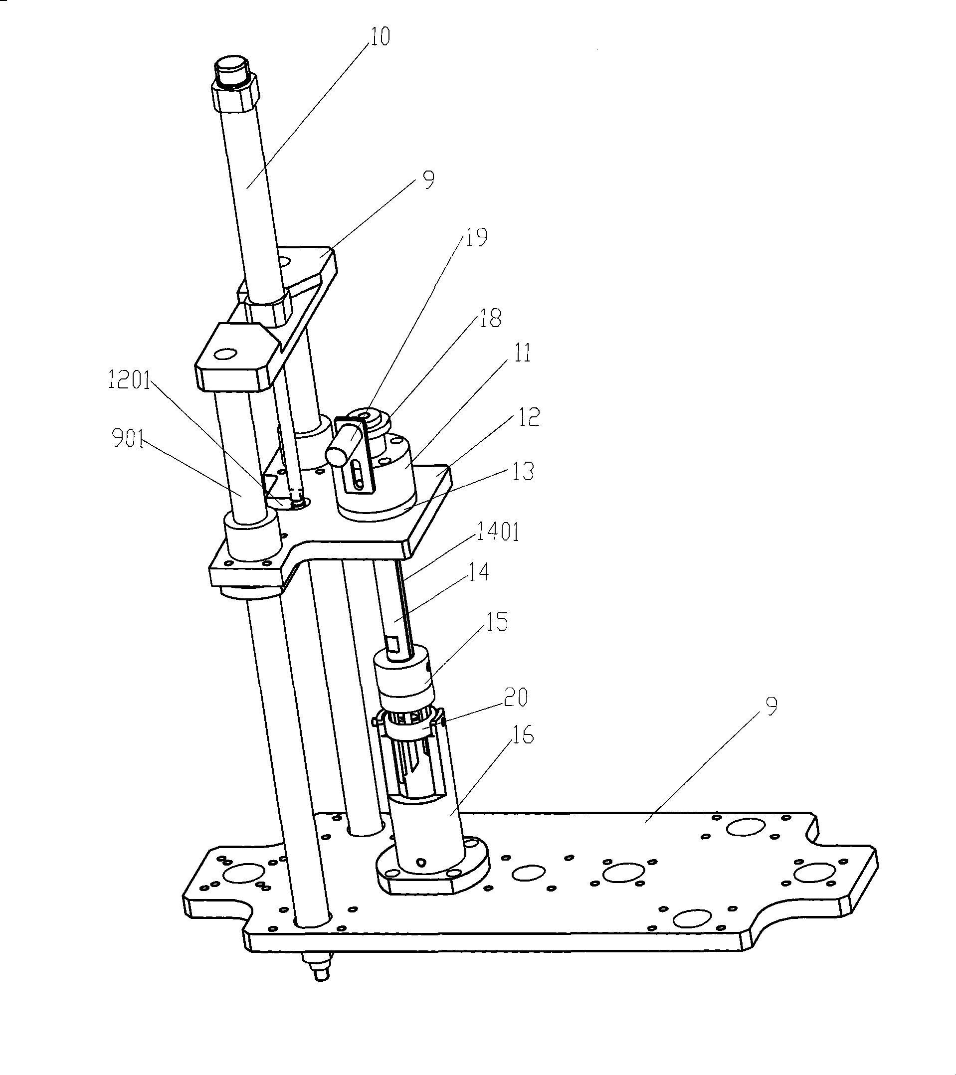 Ball separating device of bearing ball separating holder assembly machine