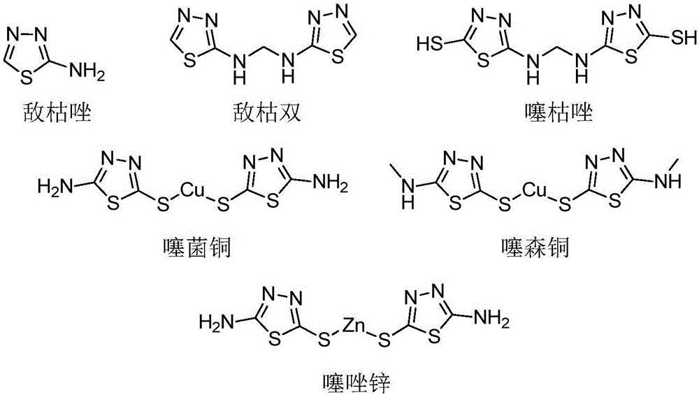 S-(5-substituted-1, 3, 4-thiadiazole)-(5-substituted phenyl)-2-furancarbothioic acid ester compound, preparation method and application thereof