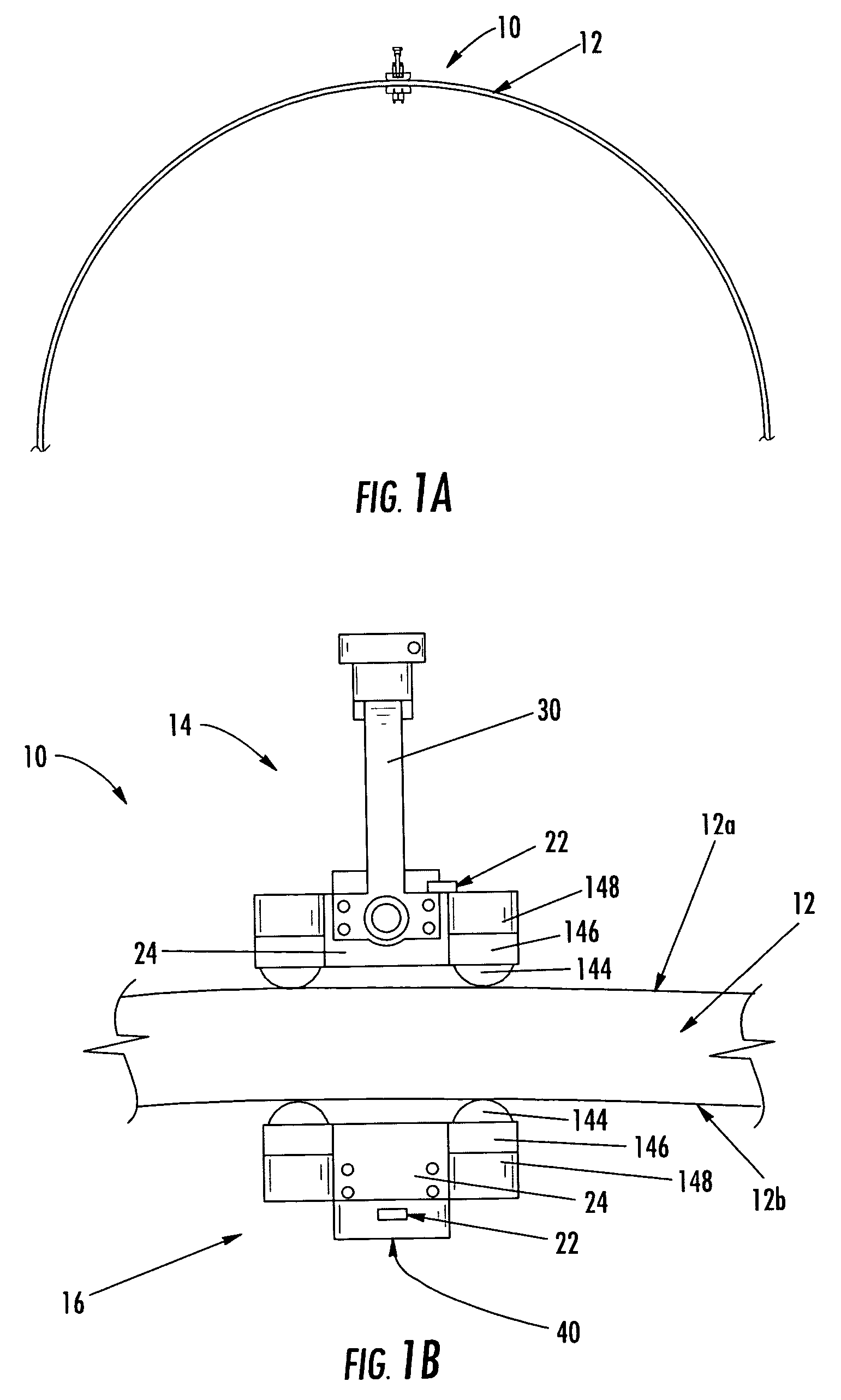 Magnetically attracted inspecting apparatus and method using a ball bearing