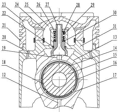 Lubricating and cooling combined structure of engine piston and connecting rod group