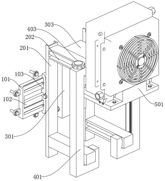 A real-time adjustable frame structure for air cooler installation