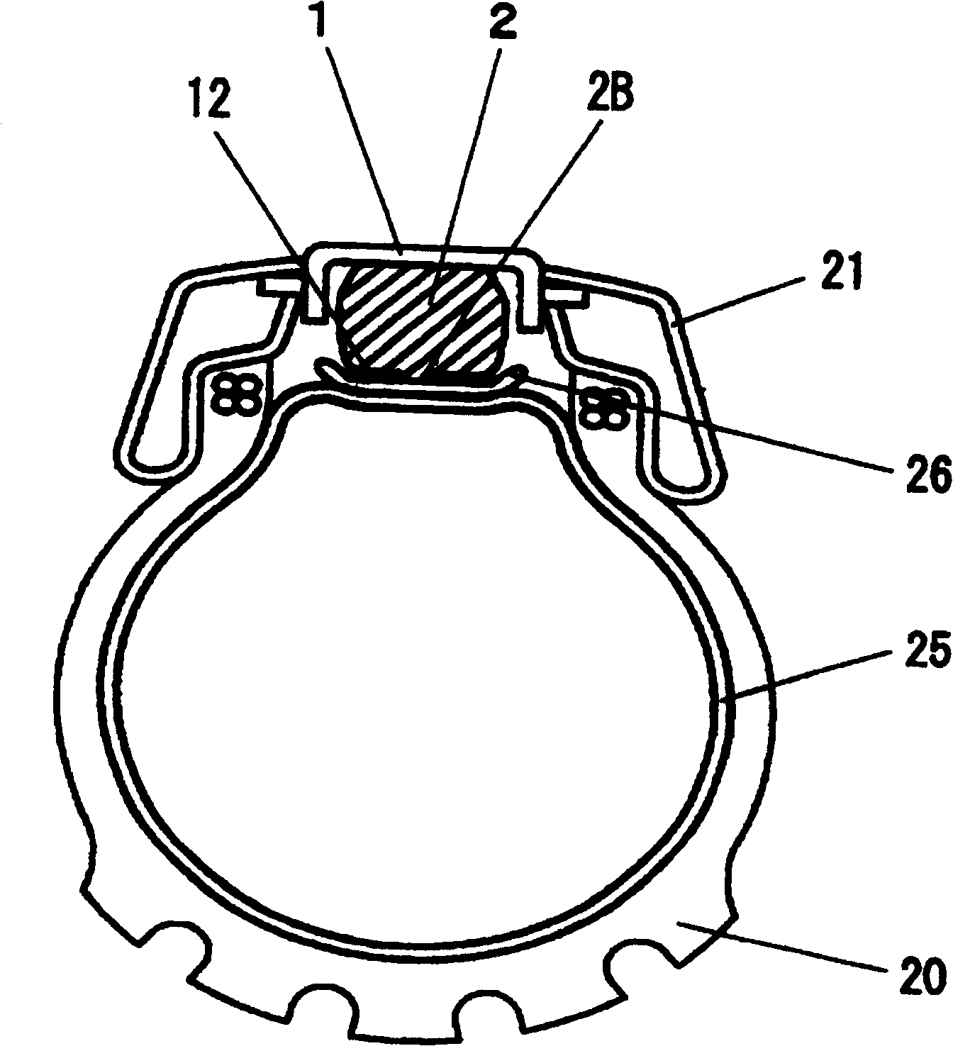 Internal pressure informing device for tire and rim and tire assembly using the same
