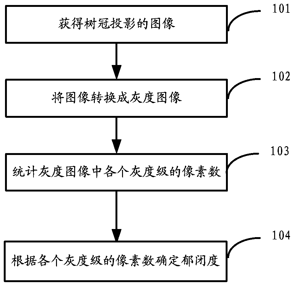 Canopy density measurement method and device