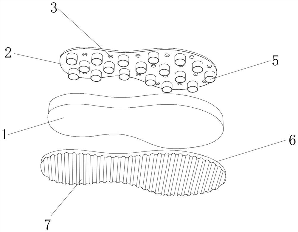 Sole air cushion spring and sole and shoe with same