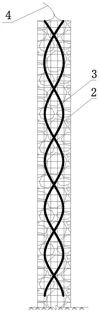 Carbon fiber electroosmotic chain type vertical reinforcement structure and its soft foundation treatment method