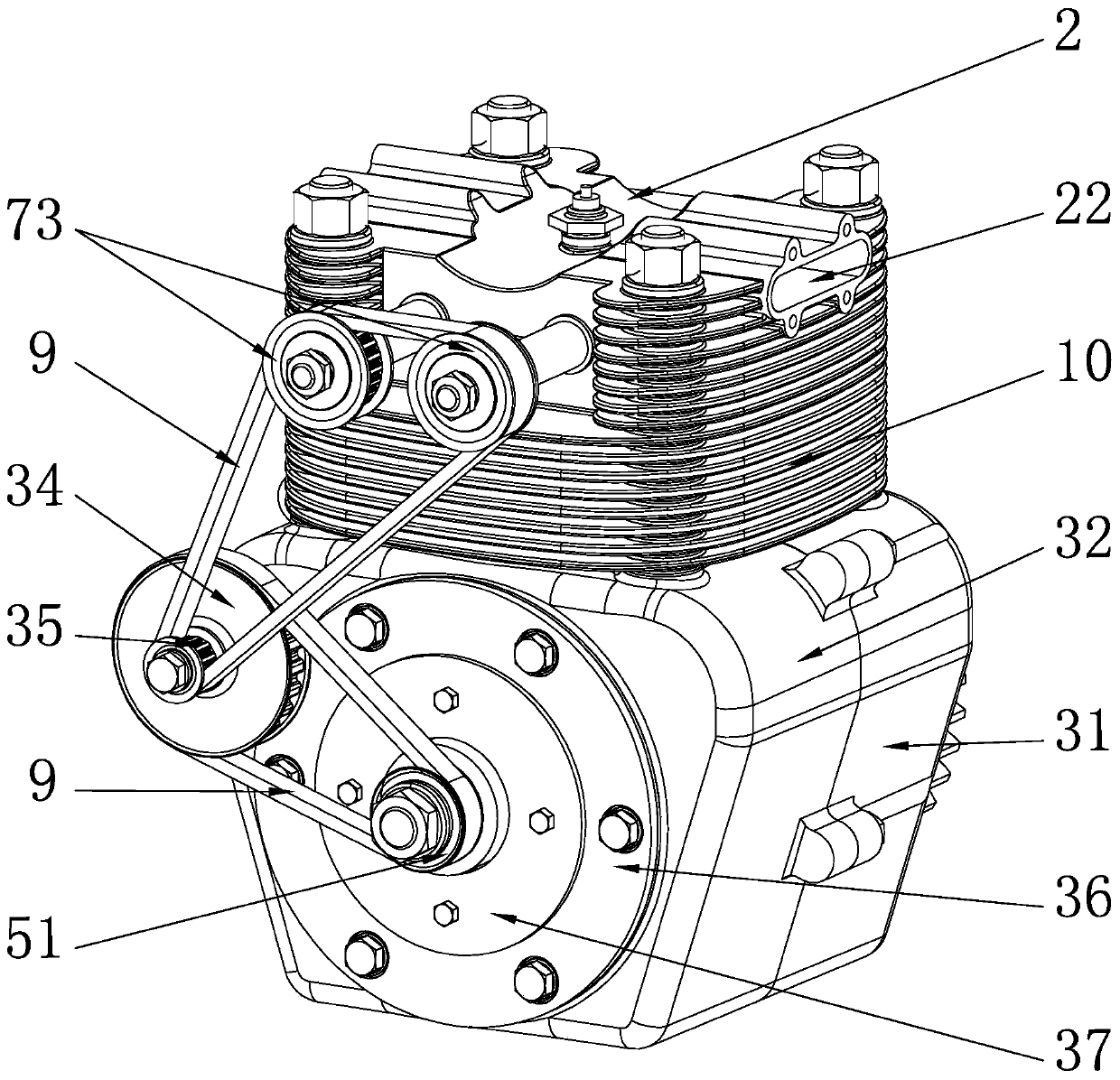 Rotary air valve type engine