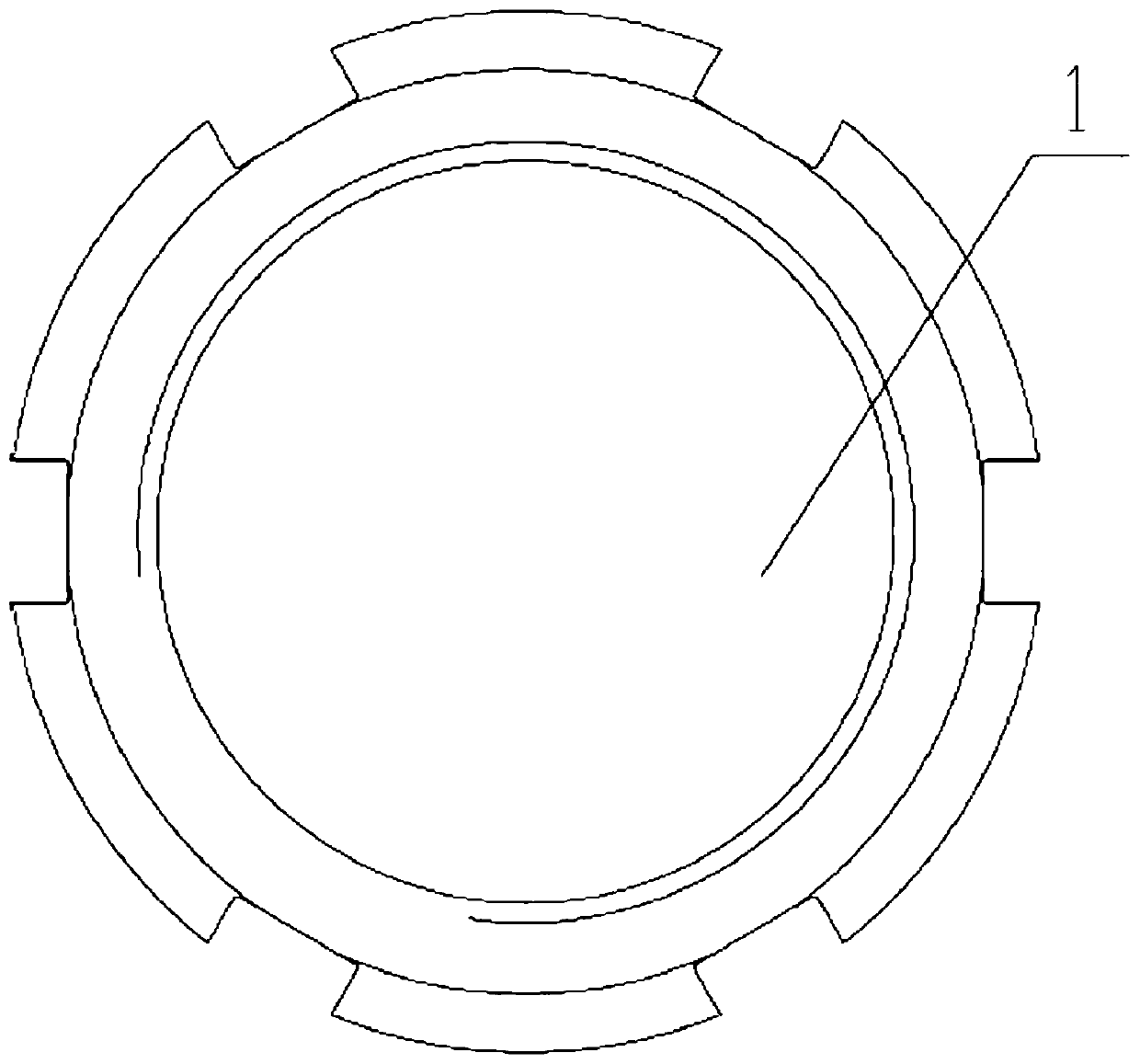 Grooved round nut with variable tooth type anti-loosening thread