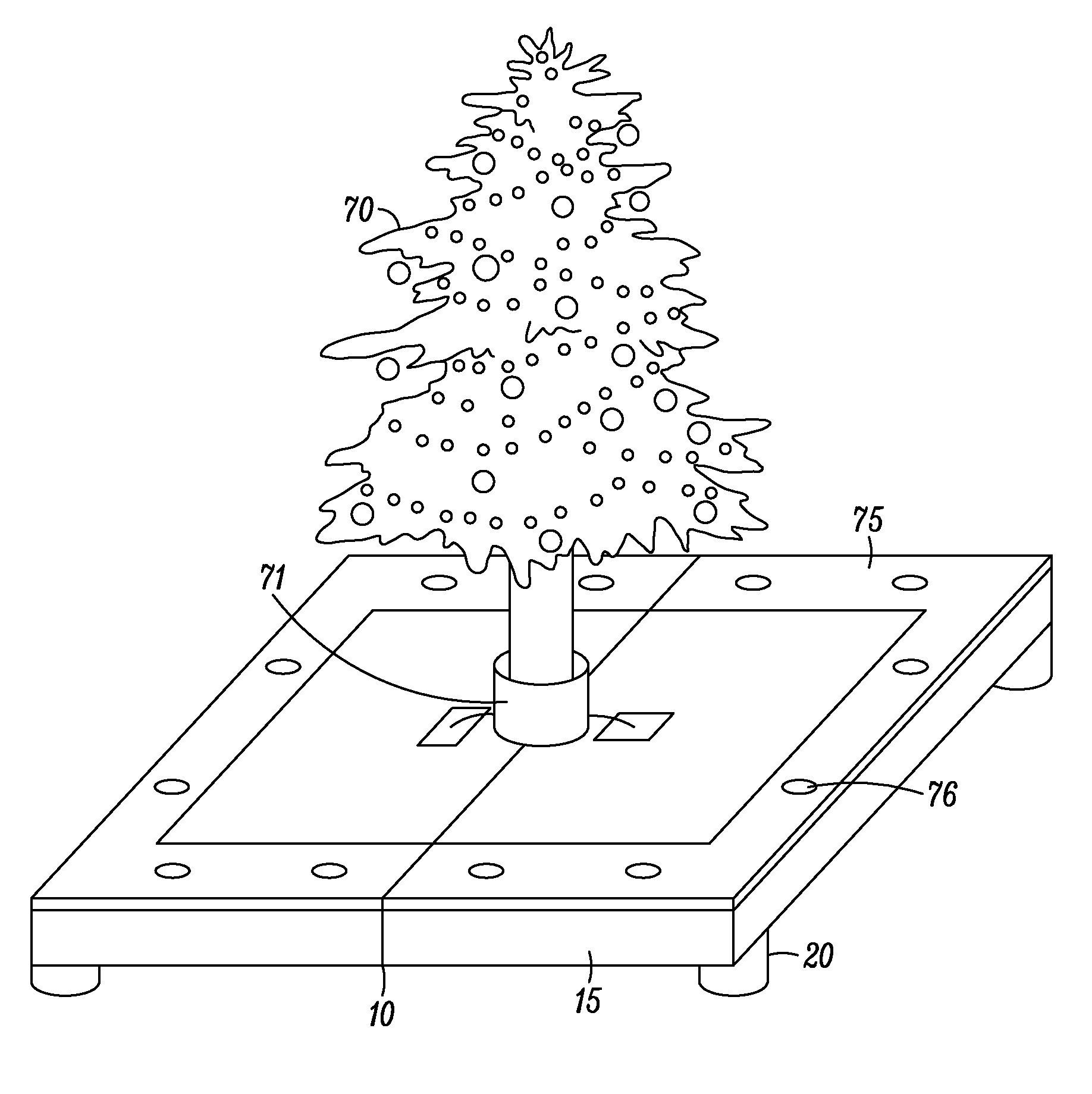 Christmas tree platform