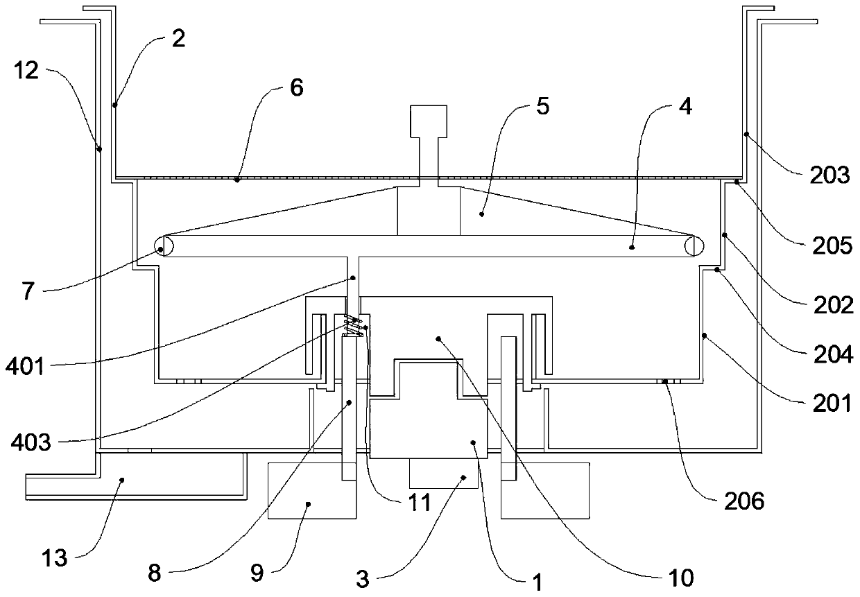 Integrated rice washing heating and draining device and rice draining preparation system