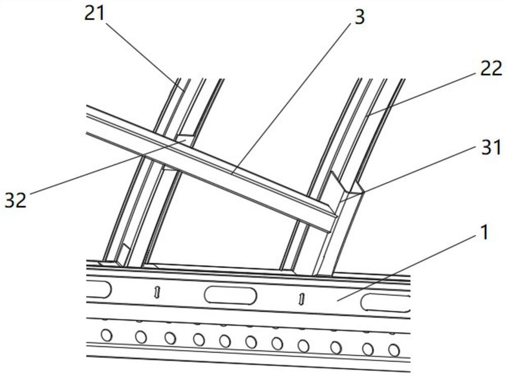 Roof framework structure, vehicle body and rail vehicle