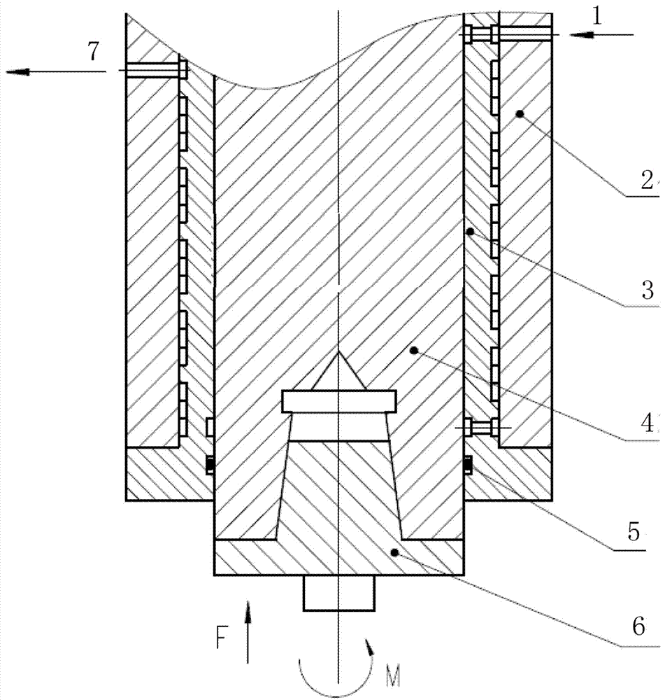 A main shaft structure of automatic lubricating and cooling gear shaping machine