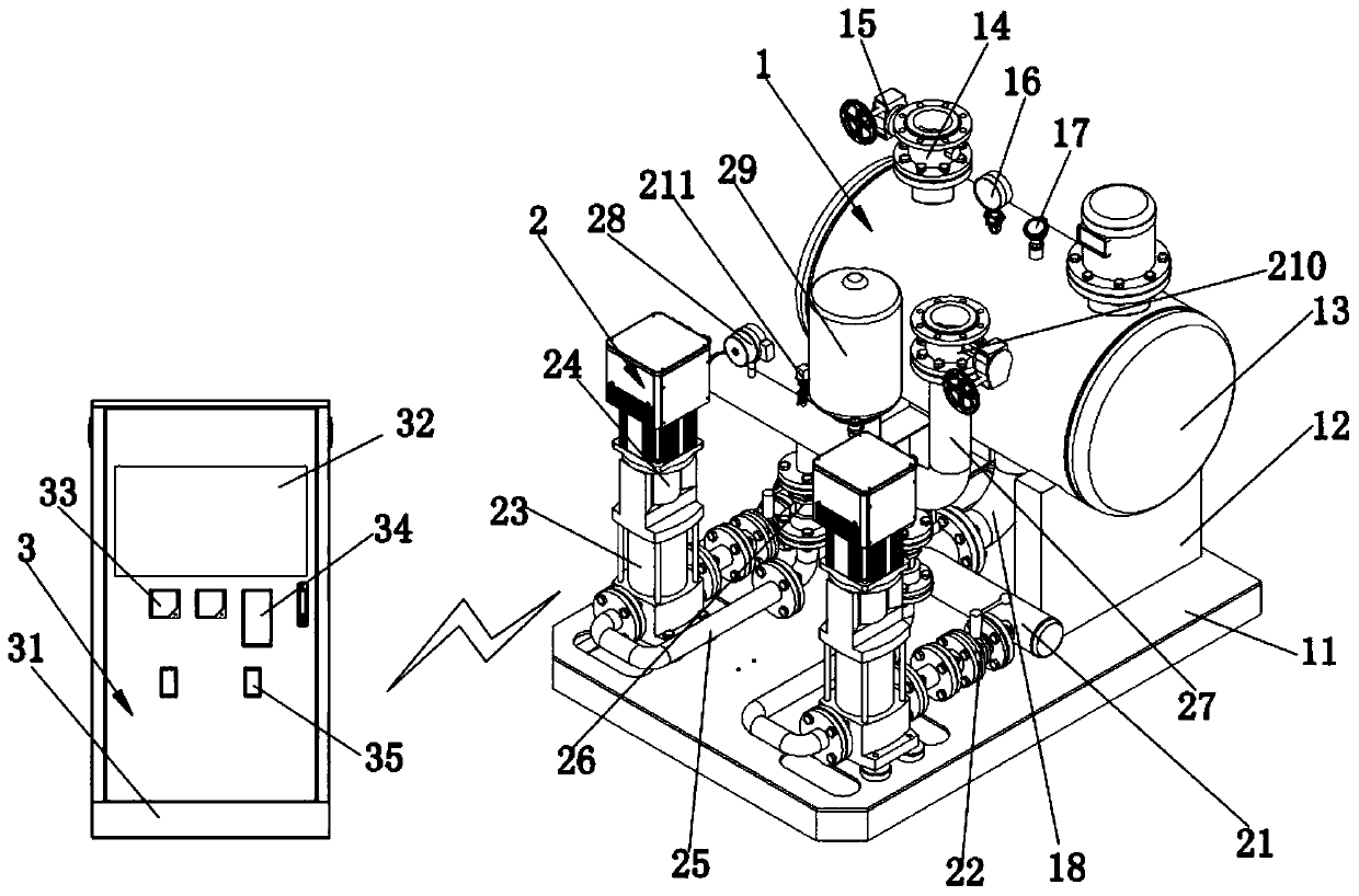 Secondary water supply device for servo motors