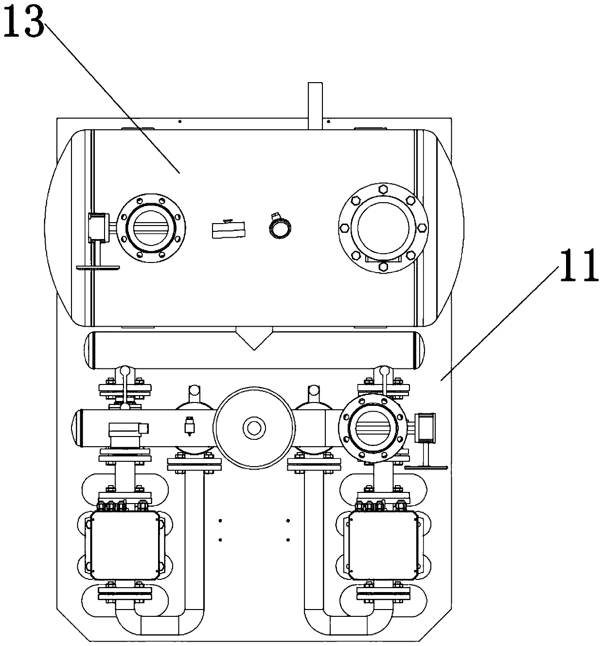 Secondary water supply device for servo motors