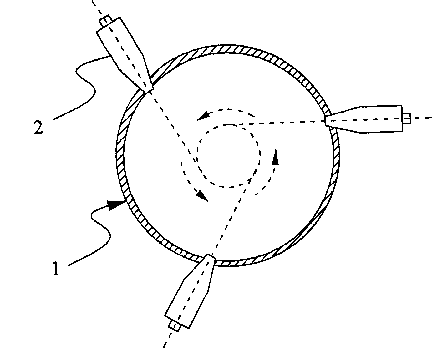 Gasifying furnace nozzle