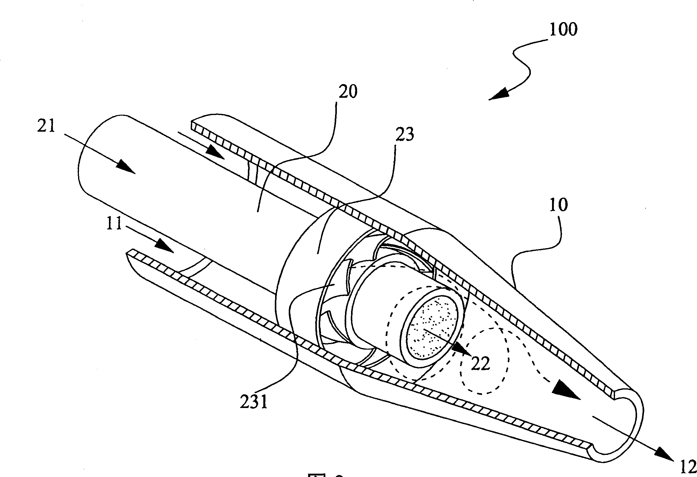 Gasifying furnace nozzle