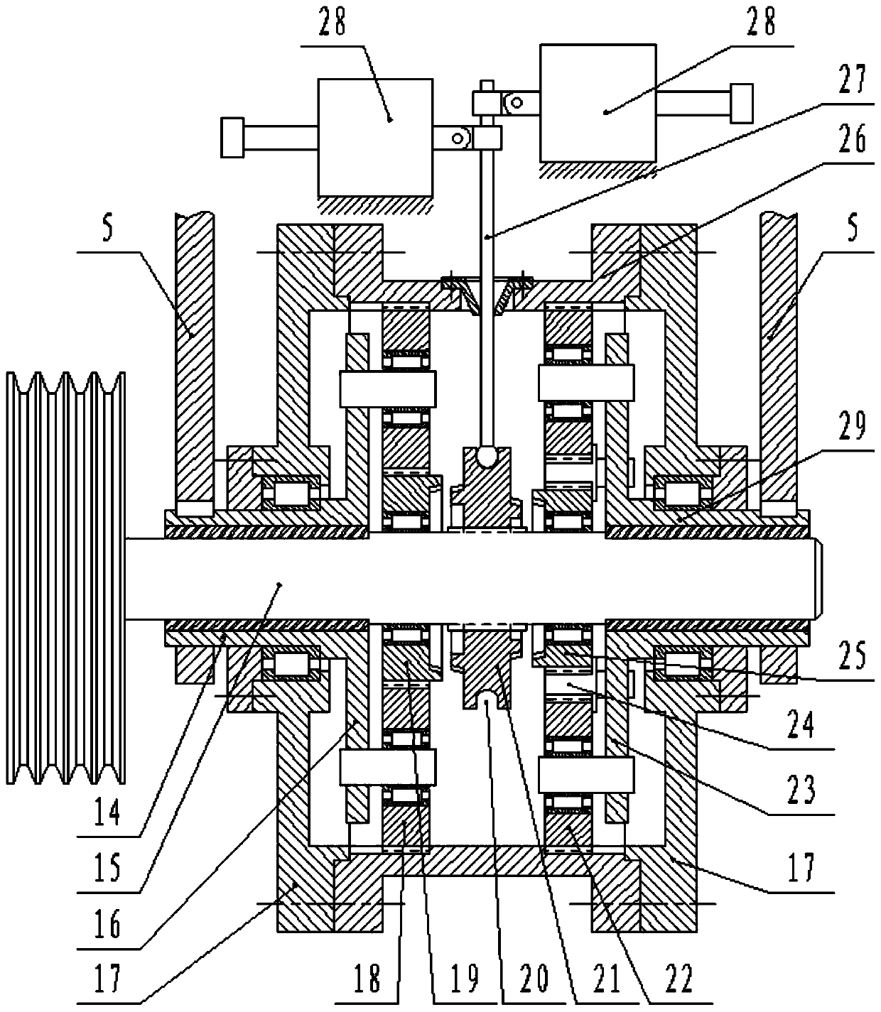 Device capable of automatically adjusting balance in operation of asynchronous motor beam pumping unit