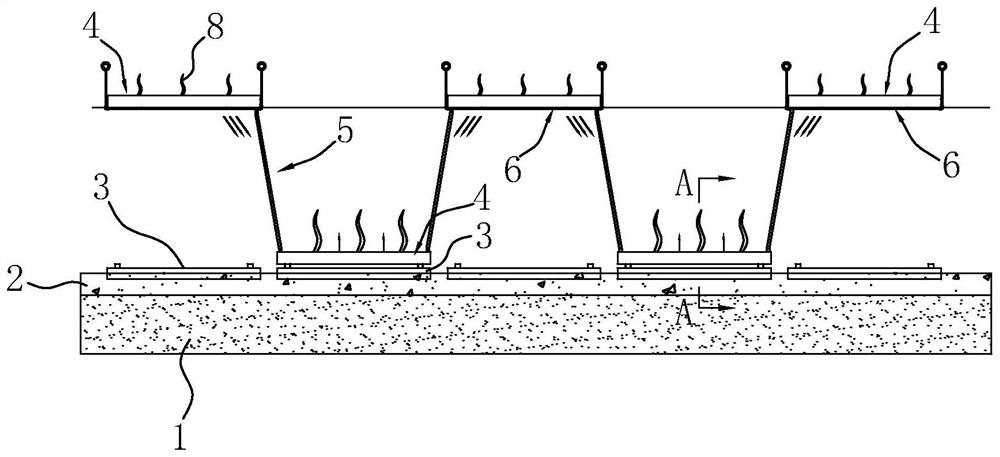 Water body underwater forest ecological restoration system and restoration method