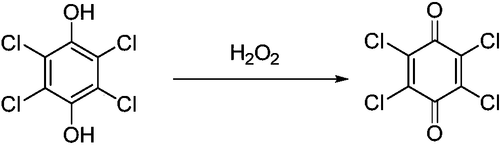 Method for regenerating chloranil by oxidation of hydrogen peroxide