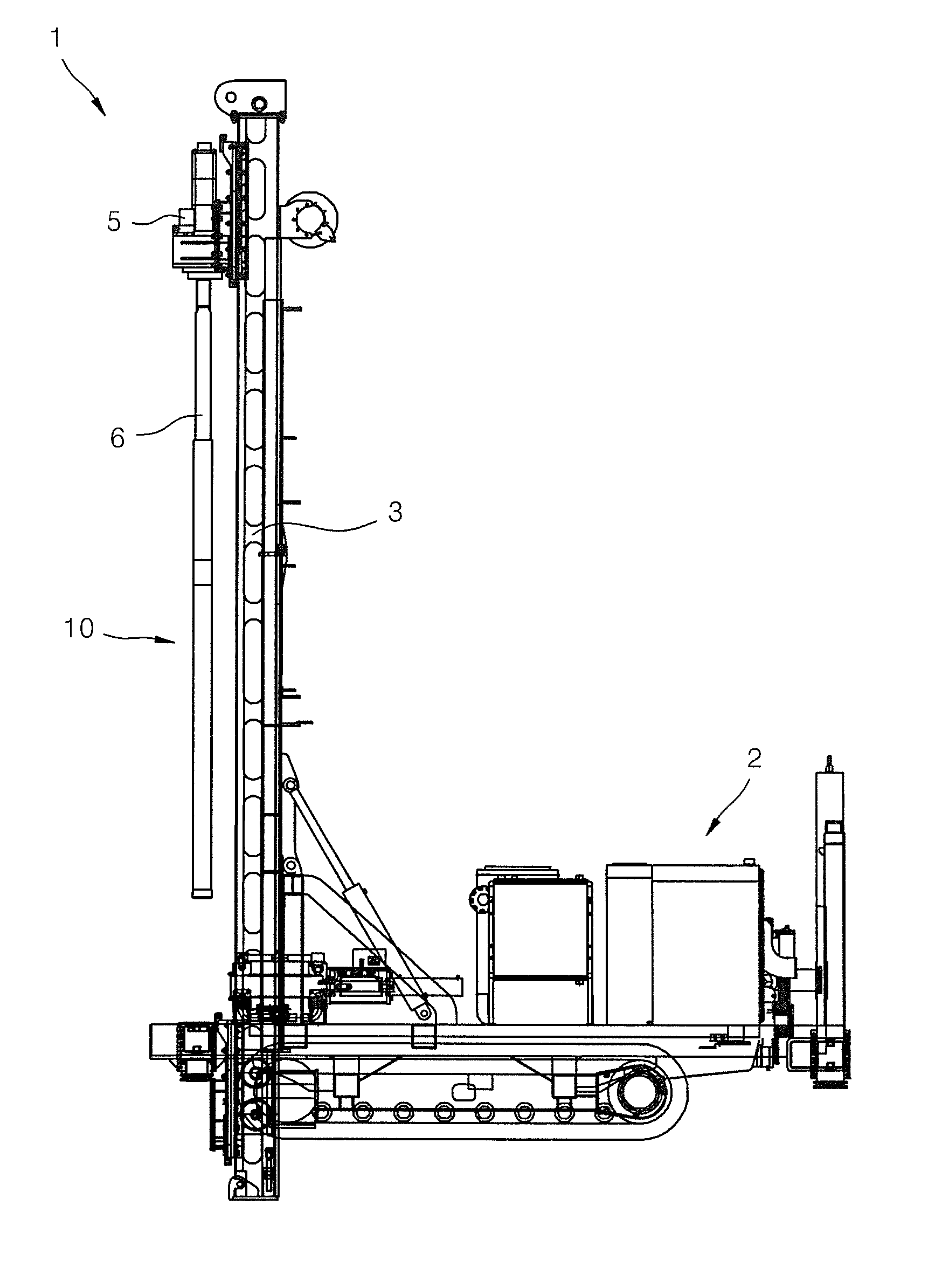 Air hammer for a boring machine