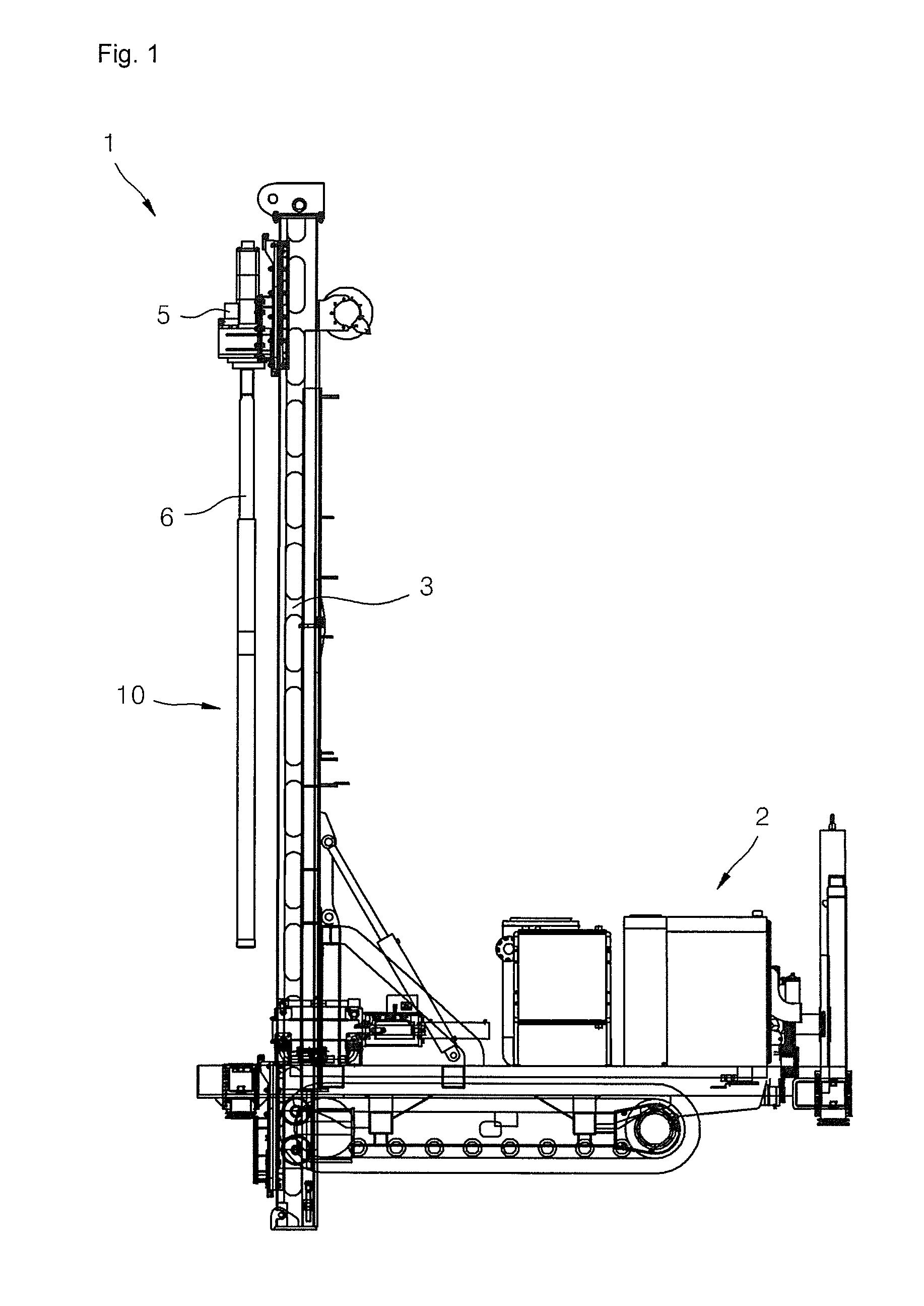 Air hammer for a boring machine