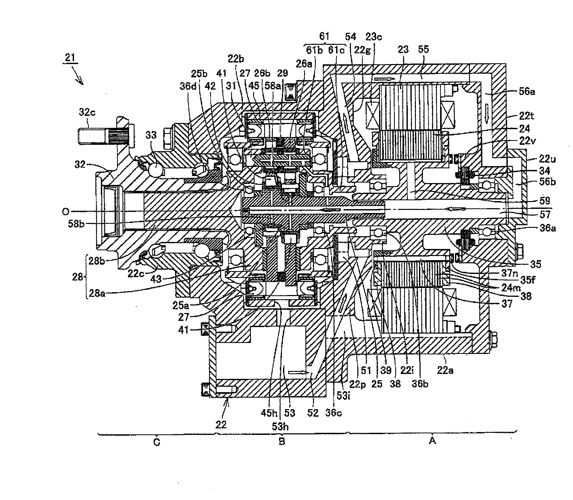 Wheel drive motor and in-wheel motor drive assembly