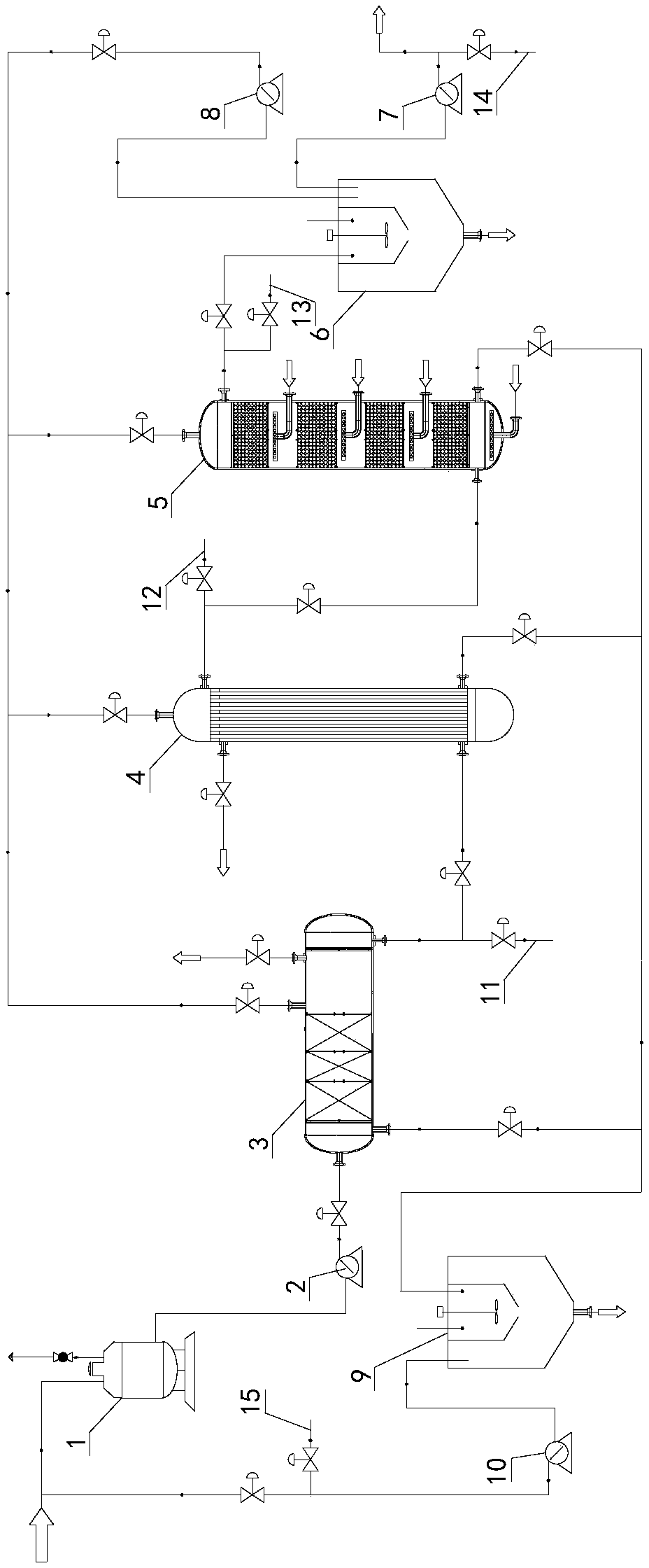 Coking emptying tower oily wastewater treatment device and method