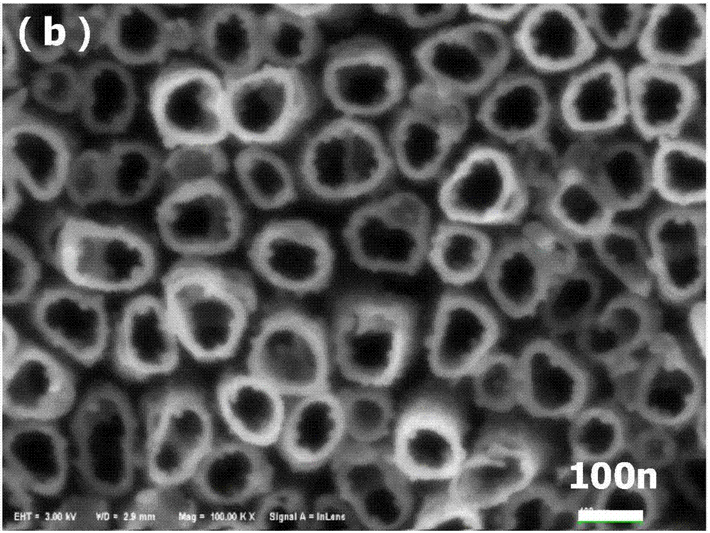 Method for preparing metal-rhodium nanoparticle modified titanium dioxide nanotube array photocatalytic material