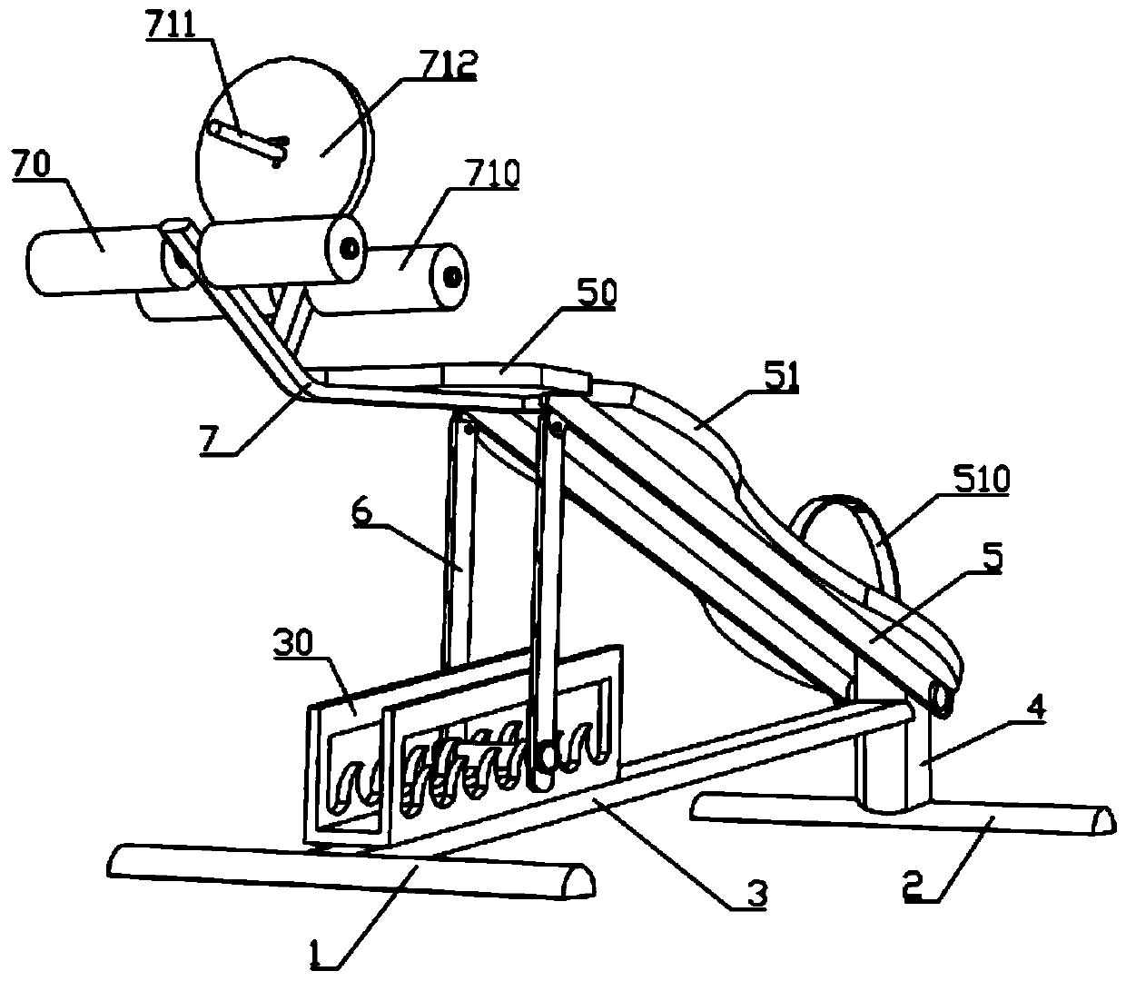 A weight-bearing abdominal muscle training device