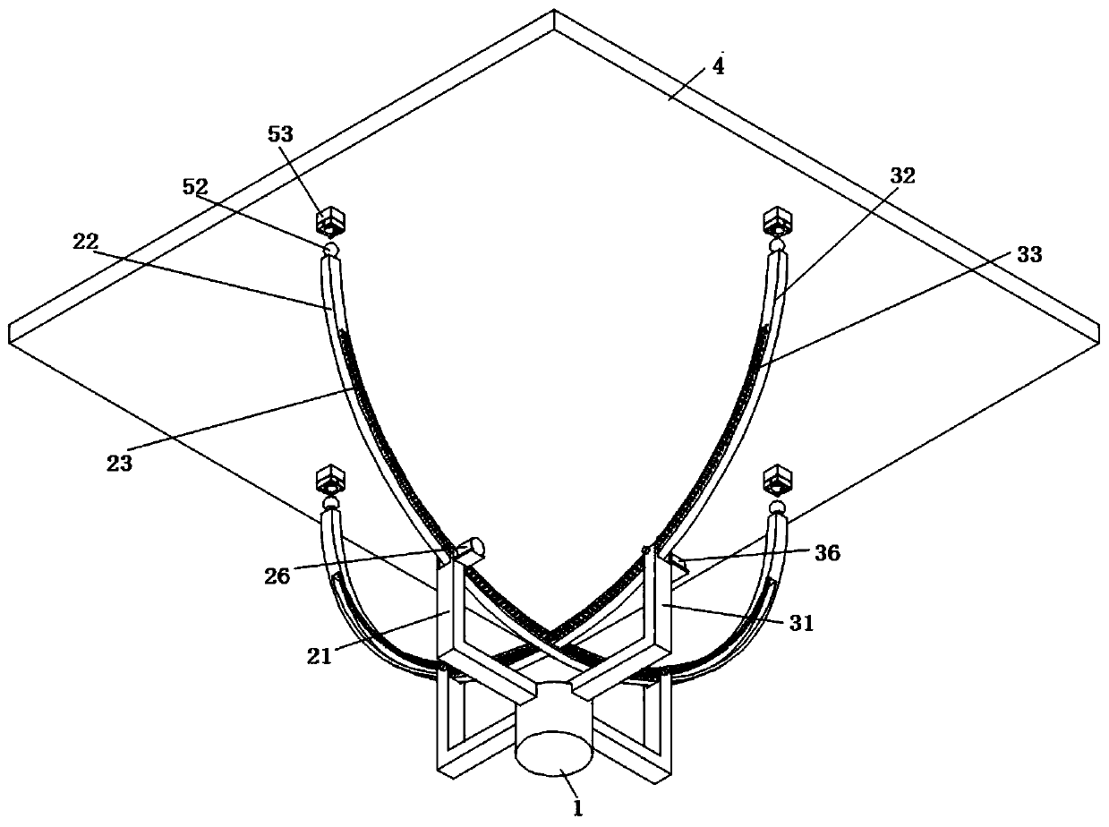 Multi-angle adjusting mechanism of solar panel assembly