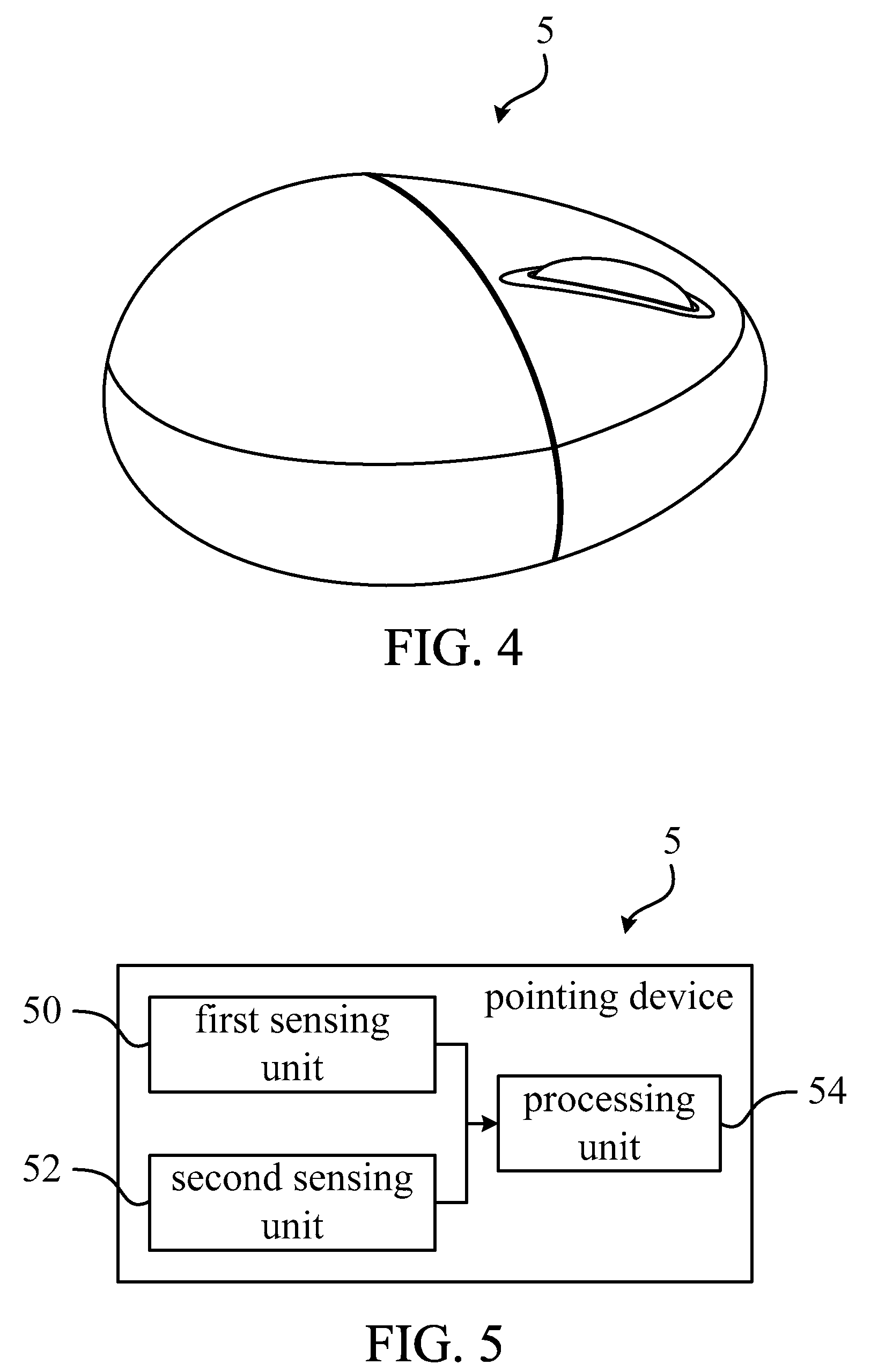 Pointing device and method for determining rotational angle of pointing device