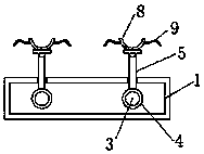 Fixed type guiding cleaning equipment used for gynecological nursing