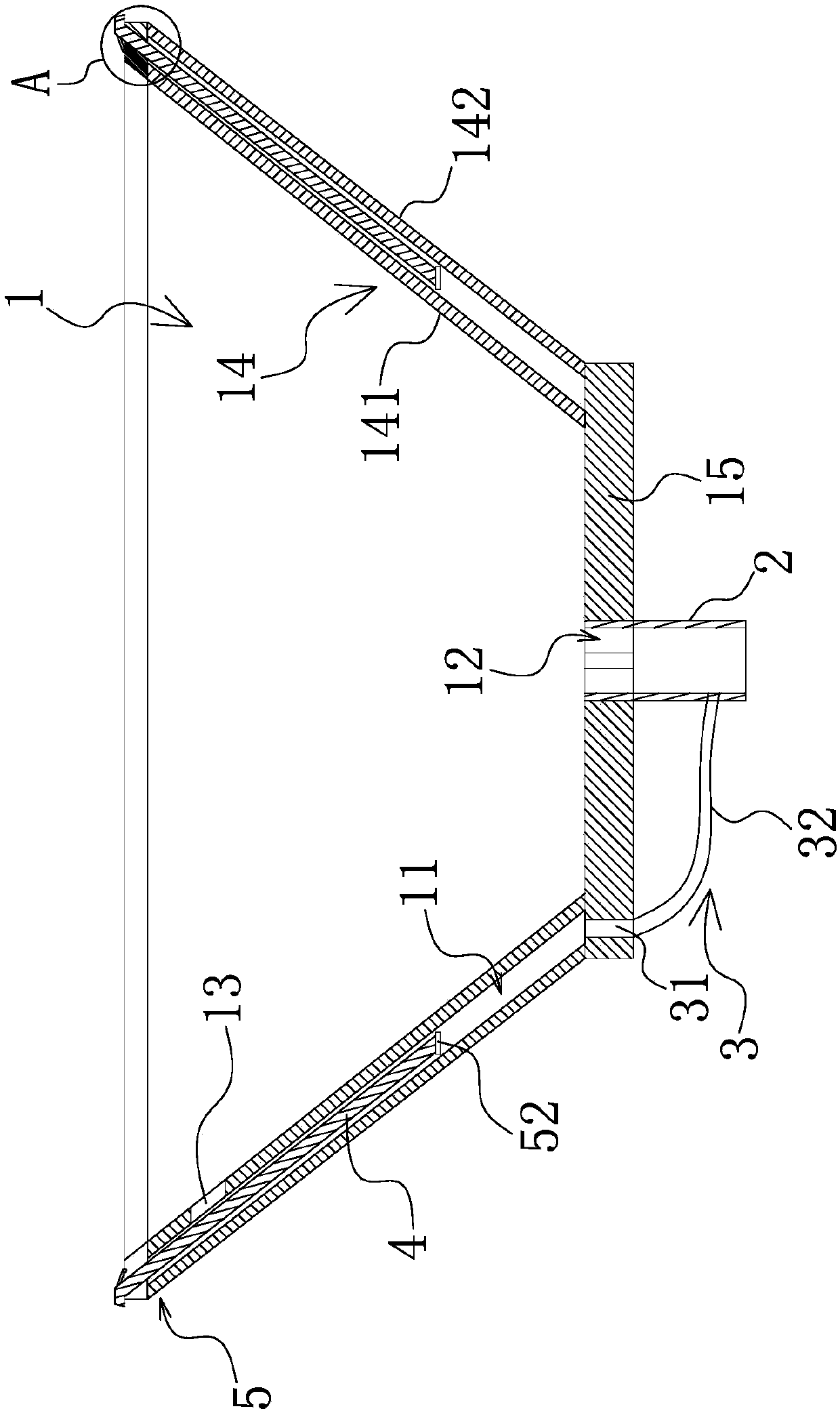 Splash-proof structure of wash basin