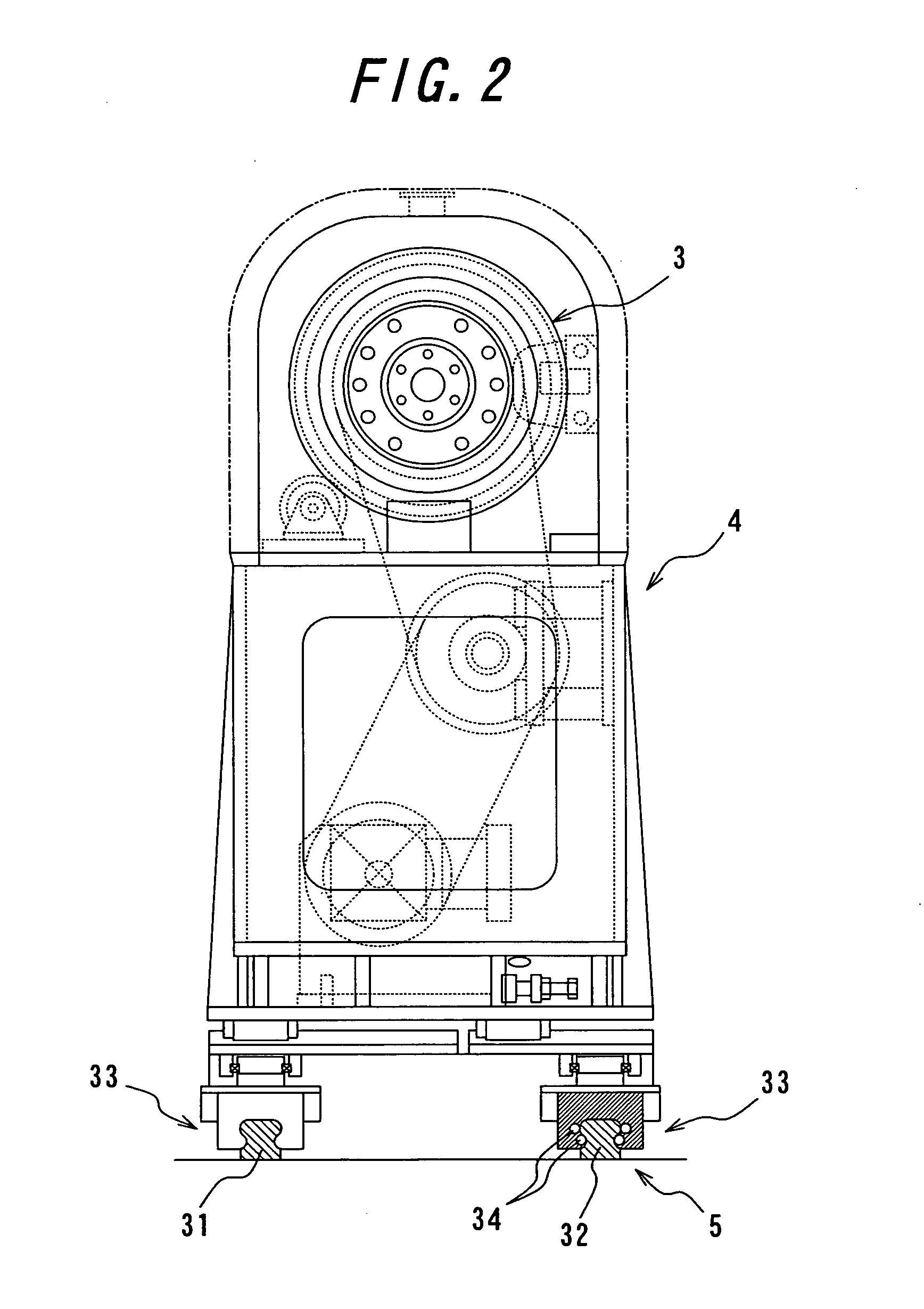 Method and Device for Pivotably Driving Carriage and Tire Building System Using Same