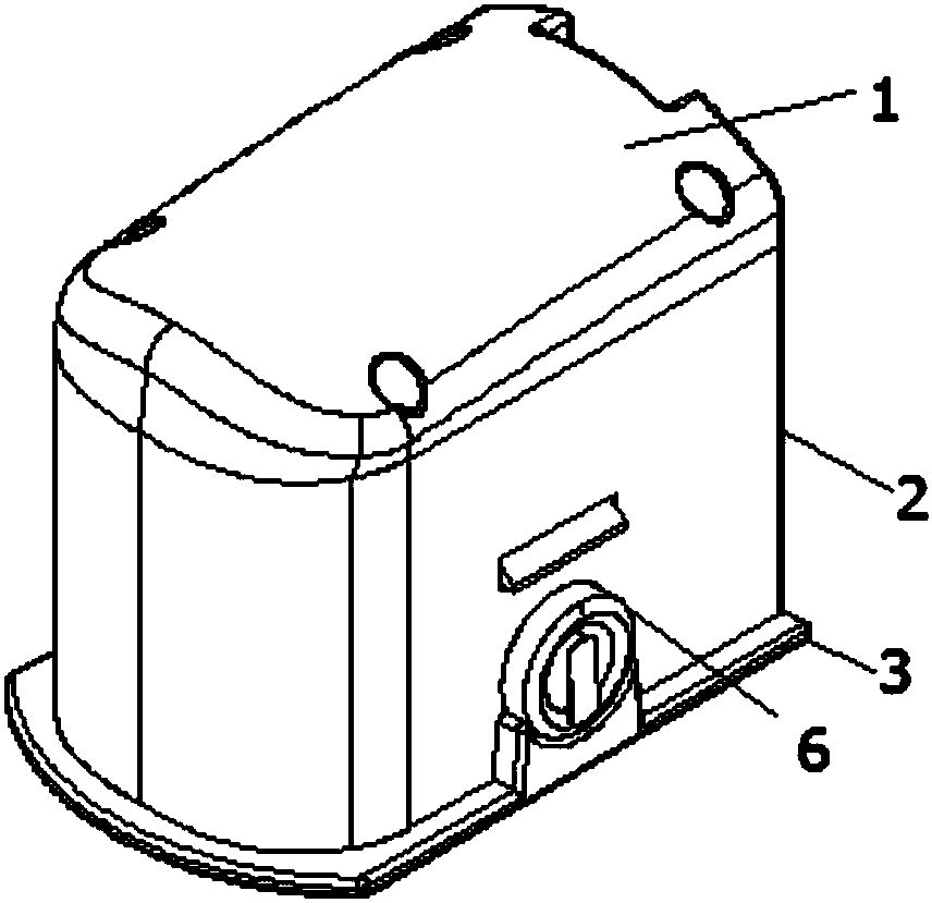 Battery pack terminal structure and dust collector