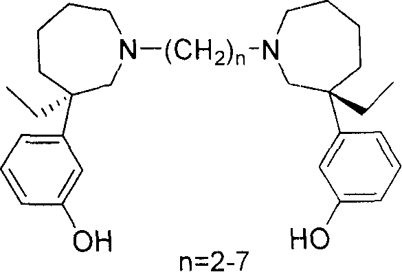 (+)-Meptazinol diligand derivative and/or its salt and the prepn process