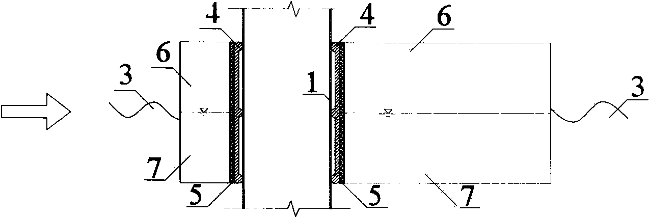 Reduction method for basic wave current vibration of offshore wind power single pile