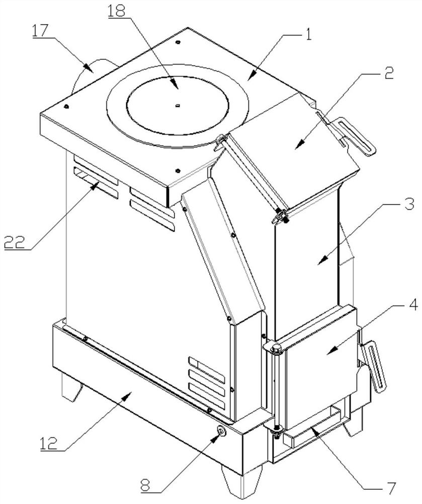 Civil cooking stove for two purposes of biomass briquetting and biomass particles